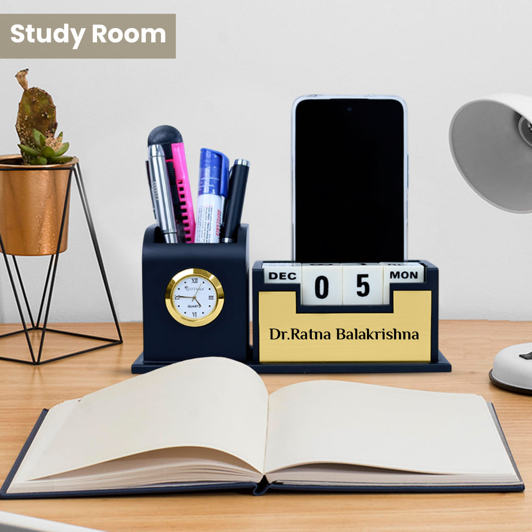 Gold Finish Desk Organizer – Elegant & Functional